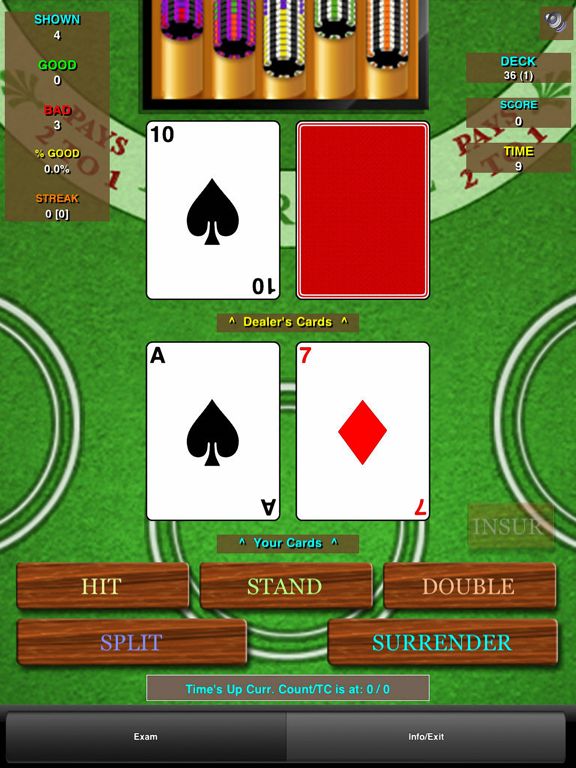 Card Counting - [ BlackJack Teacher Pro HD ] - Learn to Count Cards