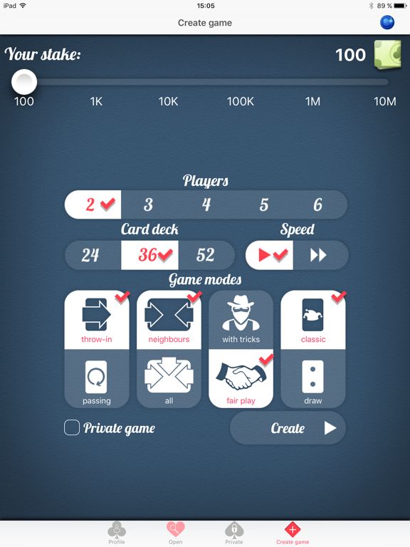 Durak Online card game