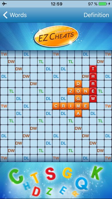 EZ Descrambler Cheats - best auto cheat with OCR for ScrabbleÃ‚Â and Words with Friends games
