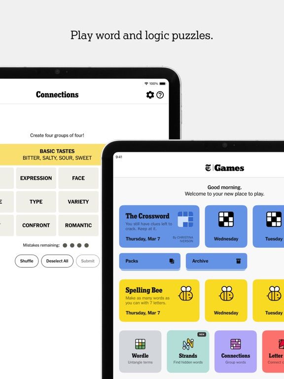 NYT Games: Word, Number, Logic