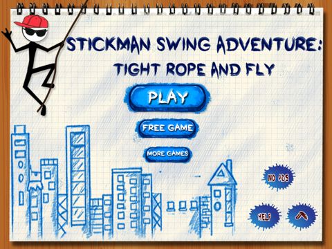 Stick-man Swing Adventure: Tight Rope And Fly