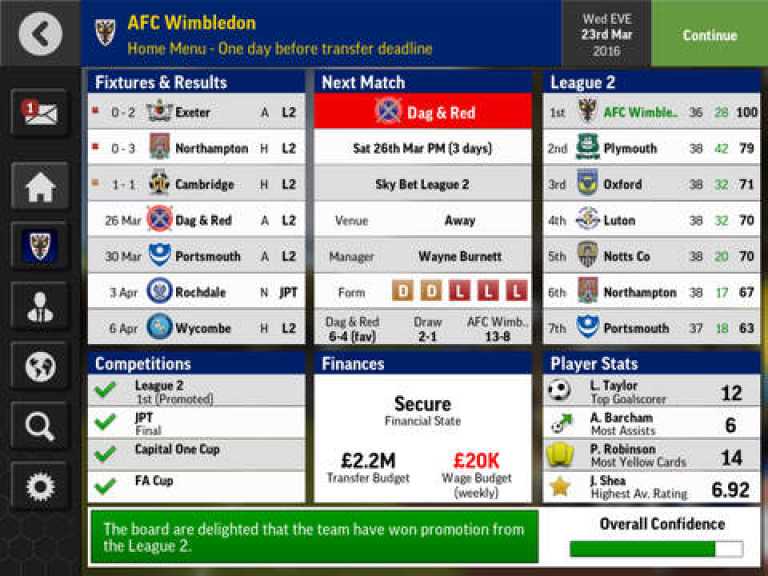 Football Manager Mobile 2016