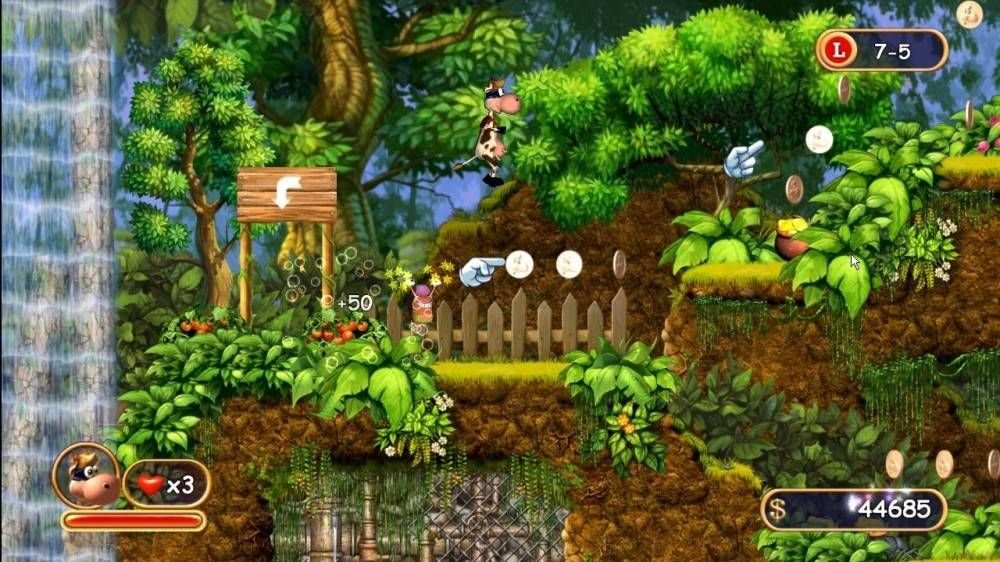 Supercow: funny farm arcade platformer