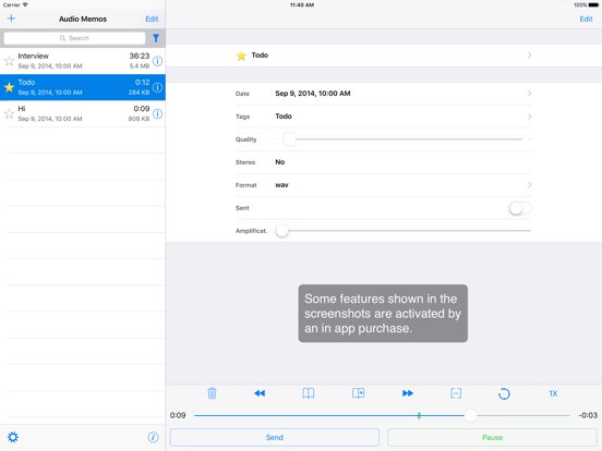 Audio Memos 