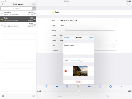 Audio Memos 