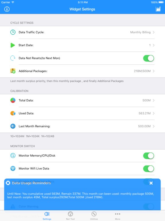 My Data Usage Widget