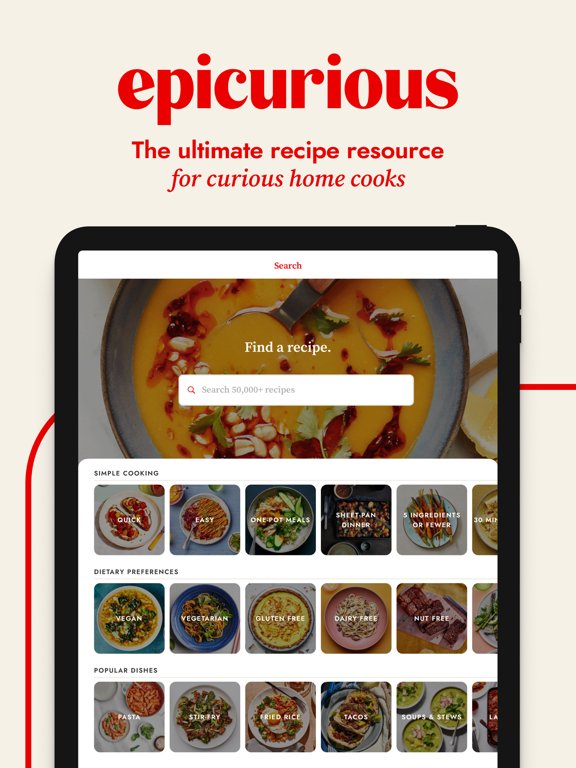 Epicurious Recipes & Shopping List