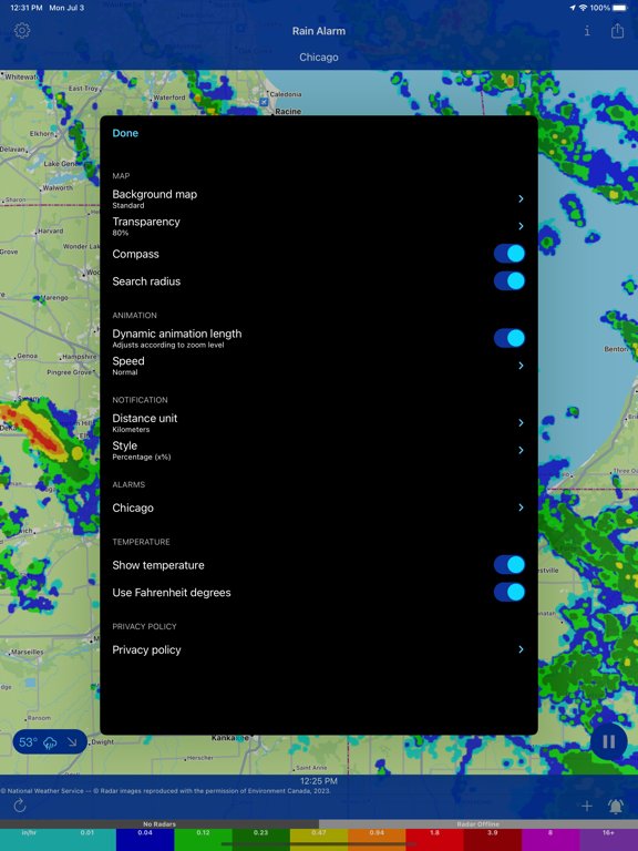 RainAlarm Extended
