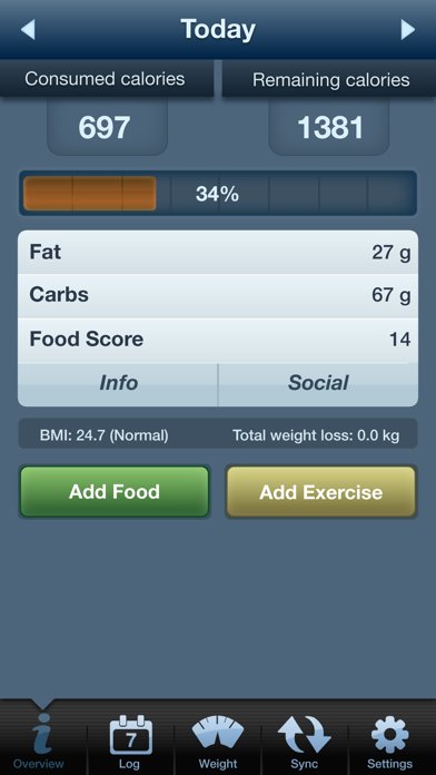 Tap & Track -Calorie, Weight & Exercise Tracker