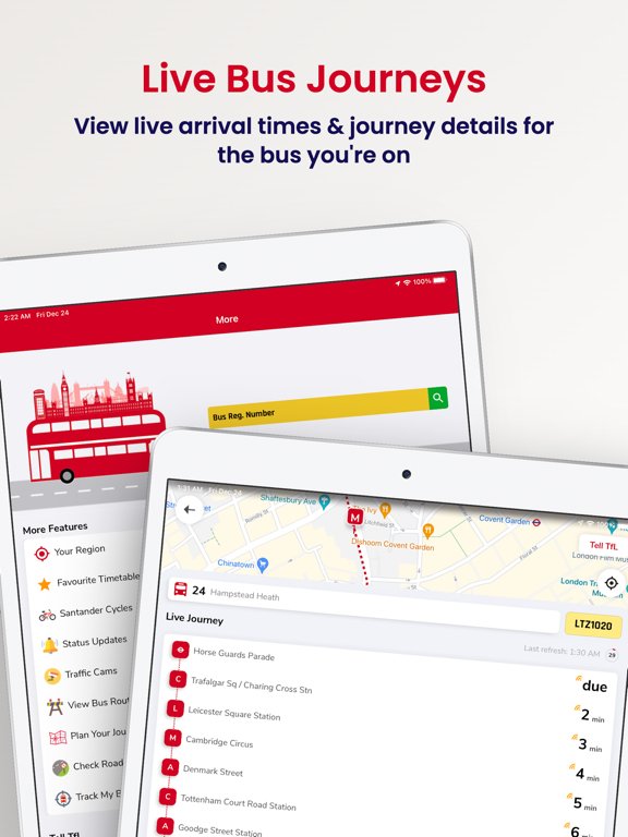 London Live Bus Countdown