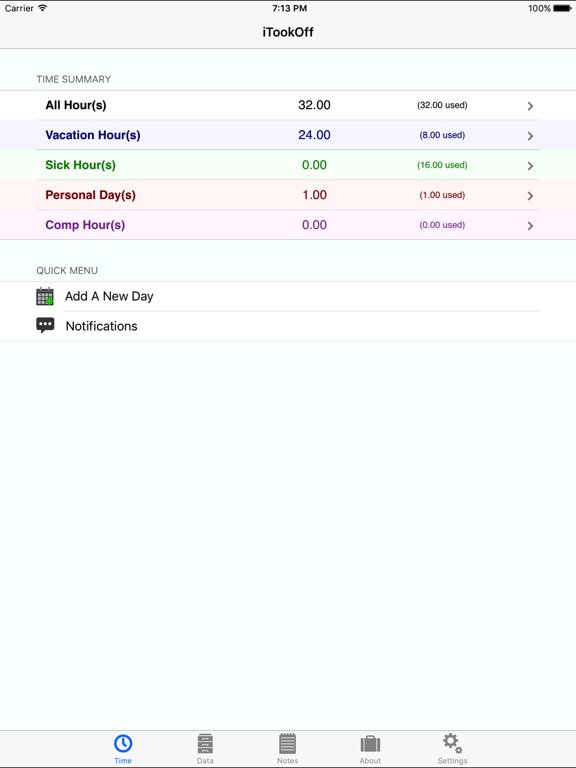 iTookOff Paid Leave Tracker