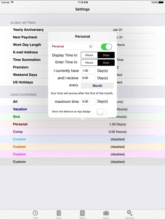 iTookOff Paid Leave Tracker