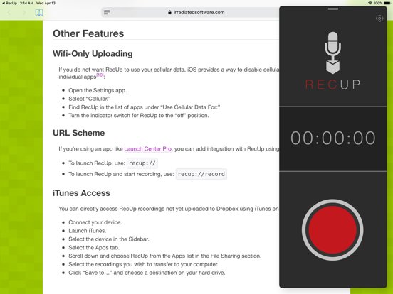RecUp - Record to the Cloud