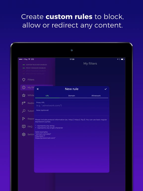 Weblock: adblock & proxy
