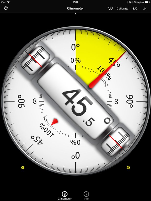 Clinometer + bubble level
