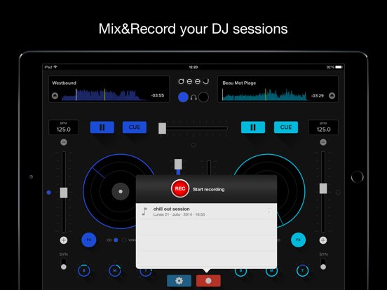 deej - DJ turntable. Mix, record, share your music