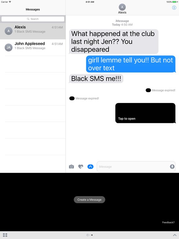 Black SMS - Protected Texts