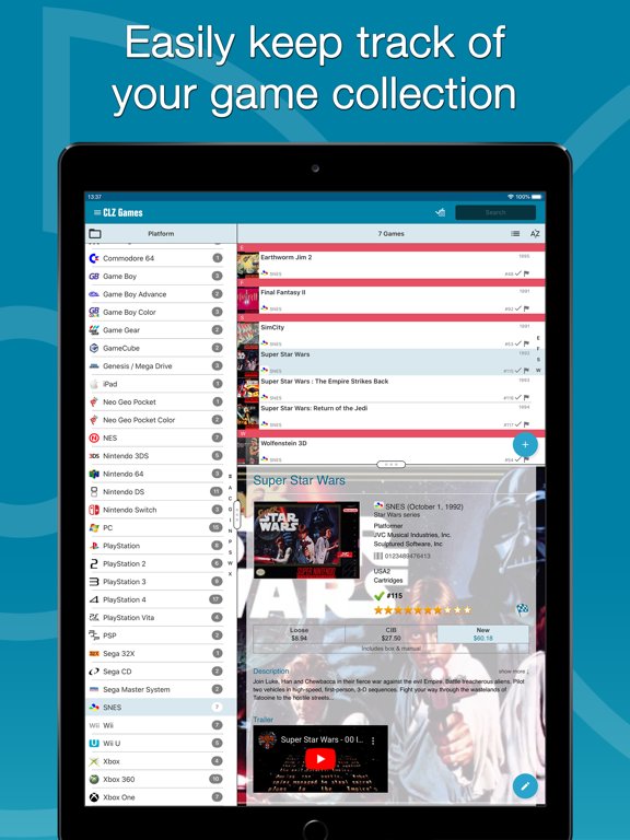 CLZ Games: collection database