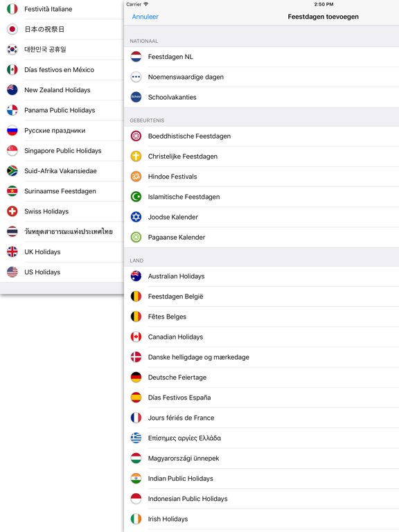 Feestdagen Schoolvakanties NL