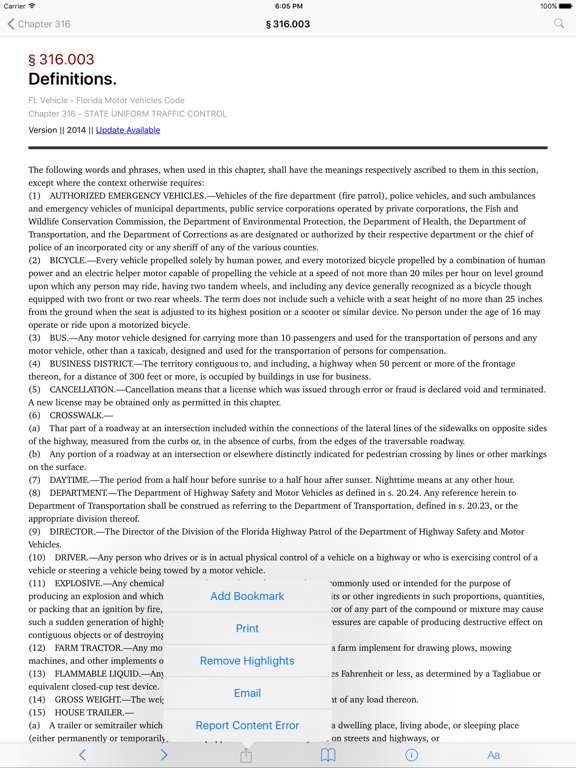 Florida Vehicle Code (LawStack Series)