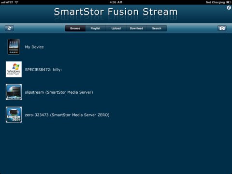 SmartStor Fusion Stream DLNA Digital Media App