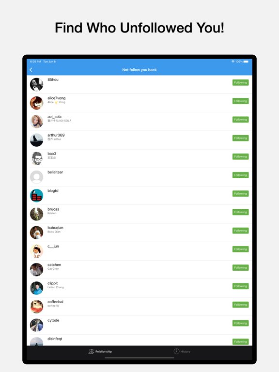 nFollowers: Unfollowers Report