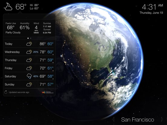 Living Earth - Clock & Weather