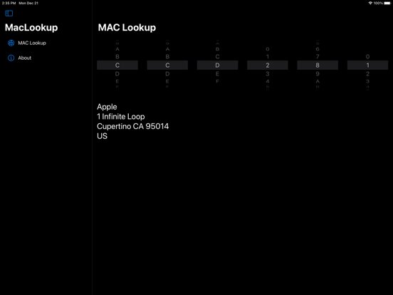 MacLookup - MAC Address Search