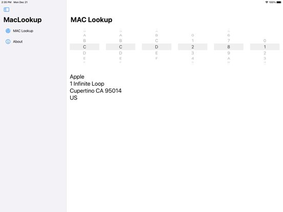 MacLookup - MAC Address Search