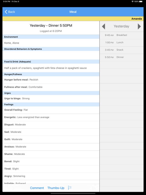 Recovery Record for Clinicians
