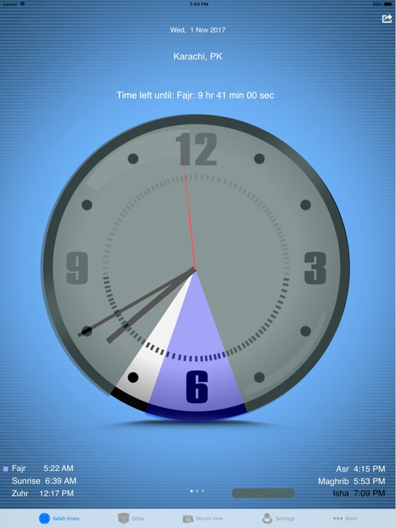 Salah Clock, Prayer & Qibla