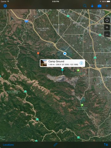 Map Points - GPS Location Storage for Hunting, Fishing and Camping with Map Area Measurement