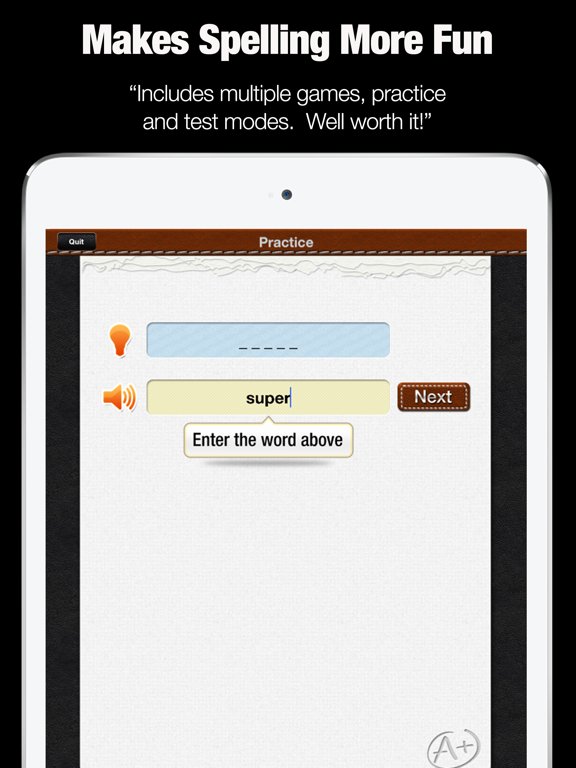 A+ Spelling Test
