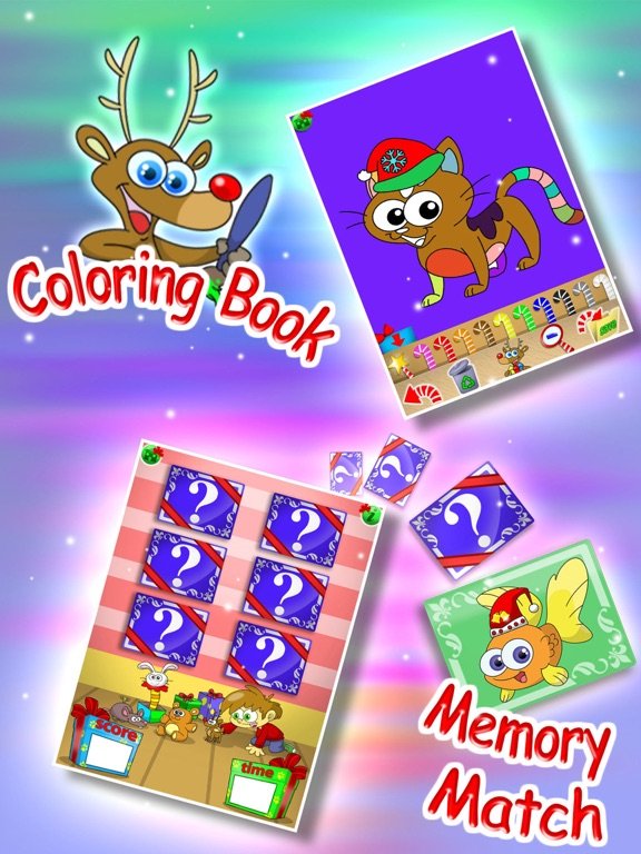 Christmas Pets Coloring