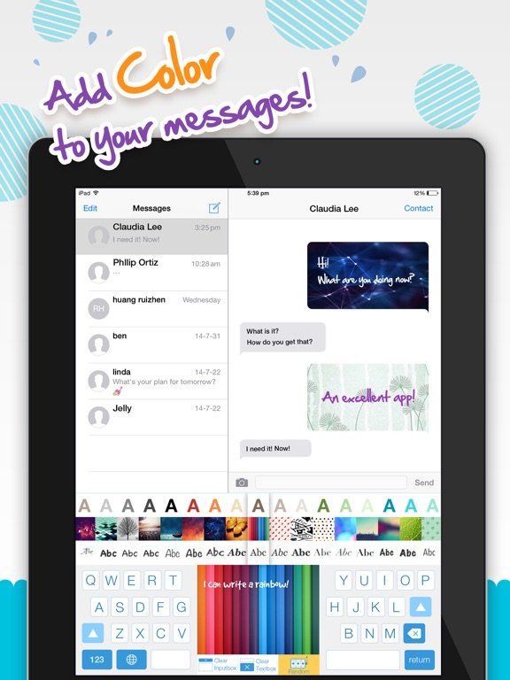 Color Text Messages+ Customize Keyboard Free Now