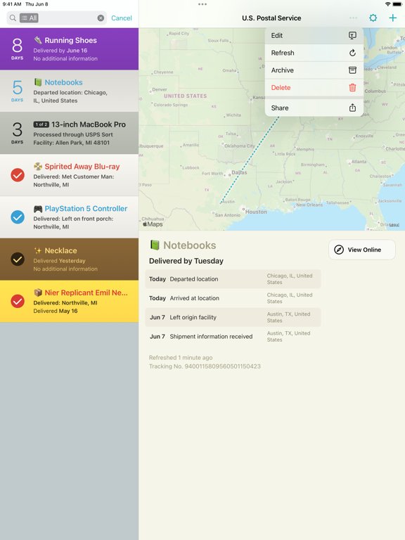 Deliveries: a package tracker