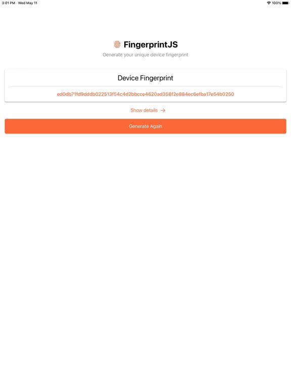 FingerprintJS Showcase