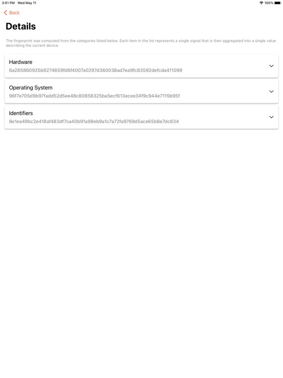 FingerprintJS Showcase