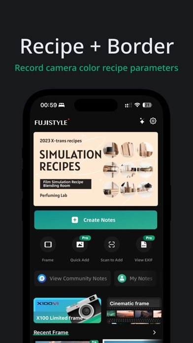 FujiStyle - Film Recipes Frame
