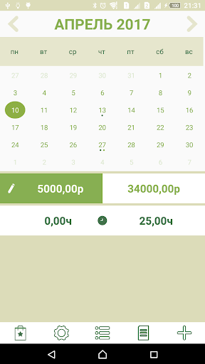 Учет дохода и рабочего времени