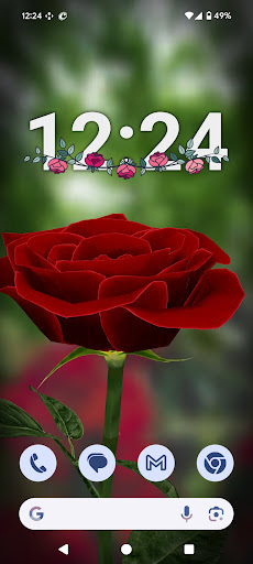 Живые обои "Роза 3D"